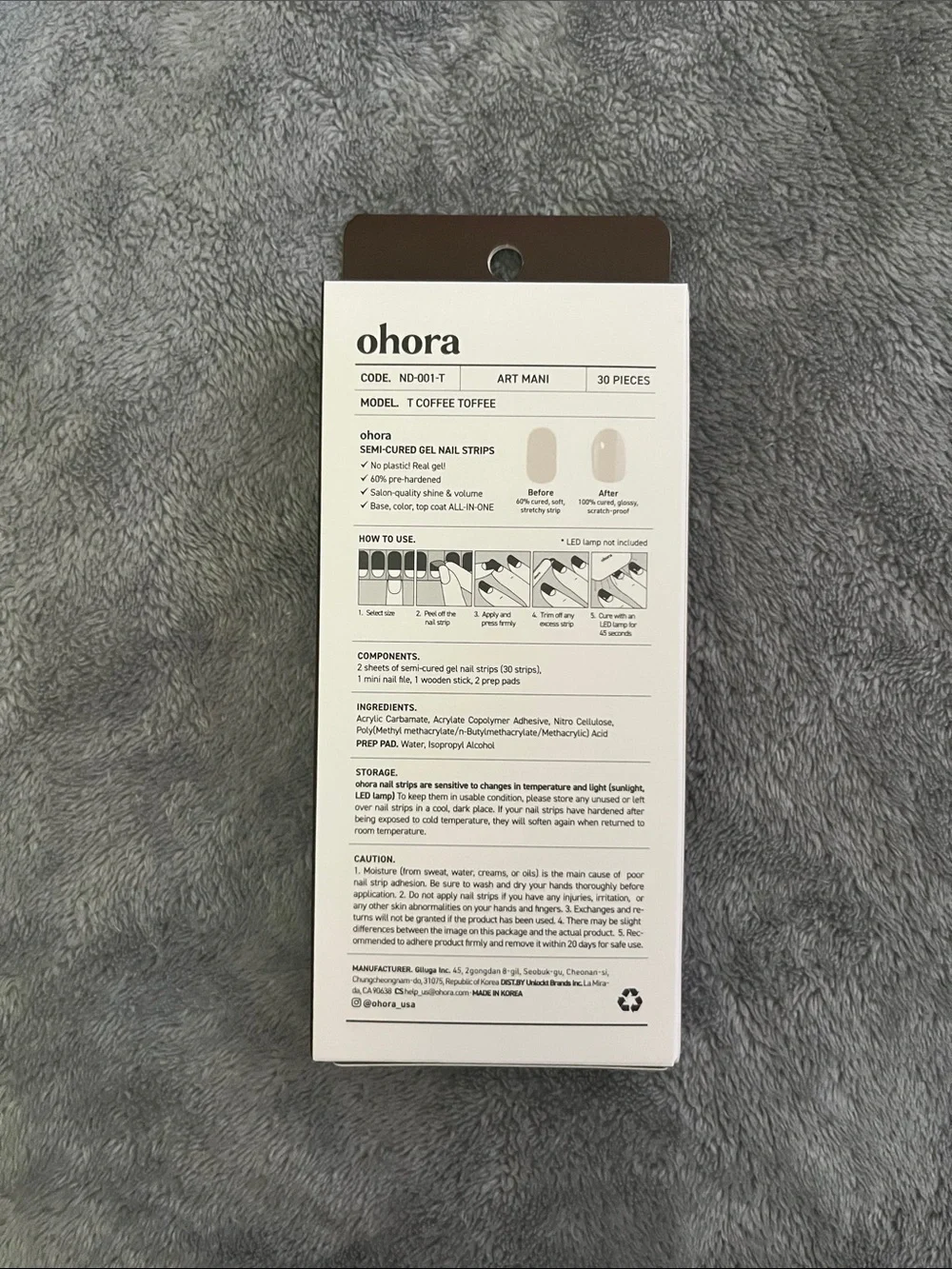 ohora Semi-Cured Gel Nail Strips - Coffee Toffee (Brown)